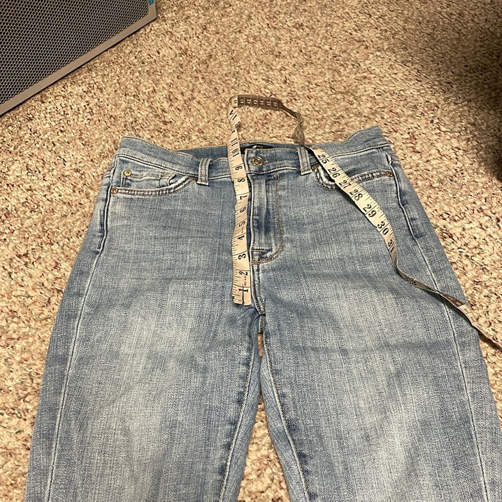 7 for all mankind high waist ankle Women's Blue Jeans - Picture 6 of 9